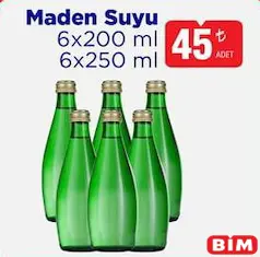 MADEN SUYU 6X200 ML/6X250 ML fiyat ve kampanya bilgisi
